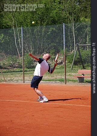 
                Aufschlagen, Tennisspieler                   