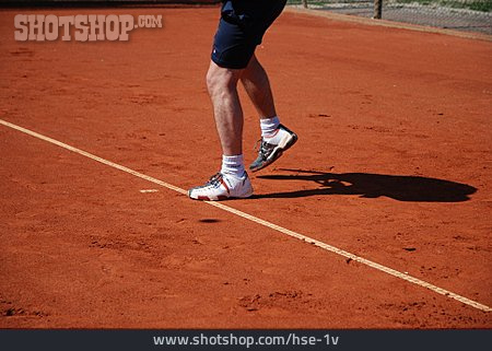 
                Bein, Grundlinie, Tennisspieler, Beinarbeit                   