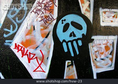 
                Graffiti, Totenkopf                   