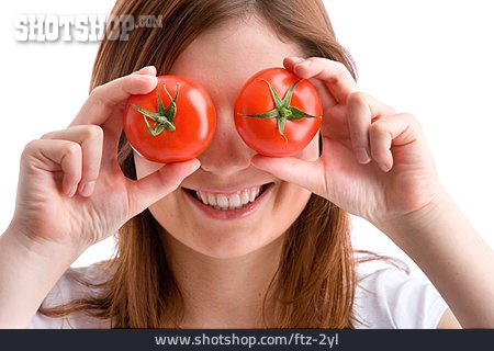 
                Gesunde Ernährung, Tomate, Durchblick                   