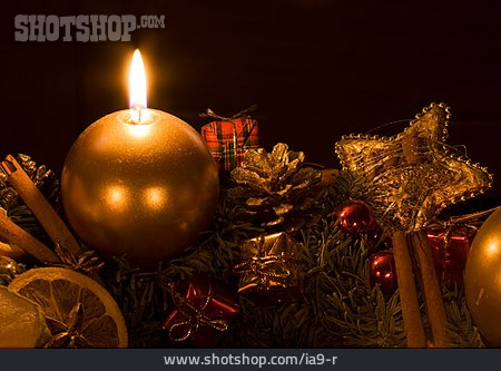 
                Advent, Kerze, Weihnachtsdekoration                   