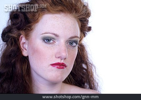 
                Frau, Rote Haare, Make Up                   