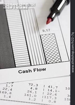 
                Börse, Bilanz, Diagramm, Cash-flow                   