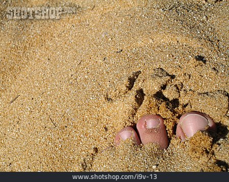 
                Sand, Zehen, Fuß                   