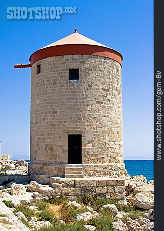 
                Turm, Mühle, Griechenland, Rhodos                   