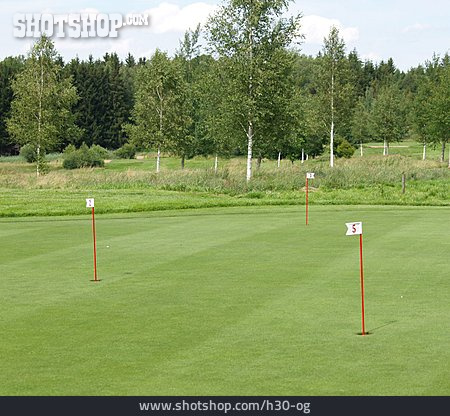 
                Golfplatz, Flaggenstock                   