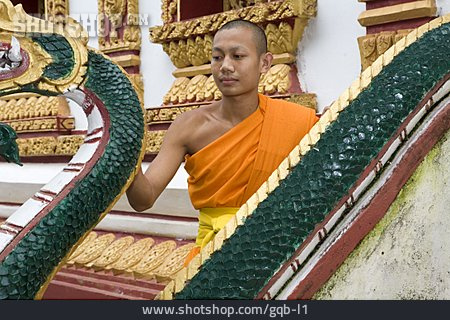 
                Buddhismus, Mönch, Lao                   