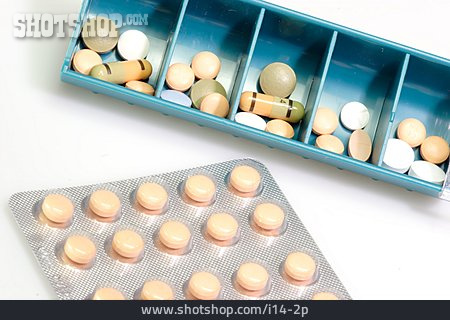 
                Tablette, Arznei, Blisterstreifen, Tablettendose                   