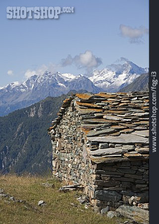 
                Mountain Range, Stone House, Hut, Alp, Stone Cottage                   
