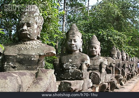 
                Statue, Tempelanlage, Angkor Wat                   