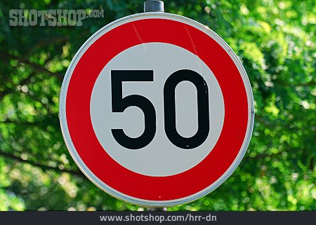 
                50, Geschwindigkeitsbeschränkung                   