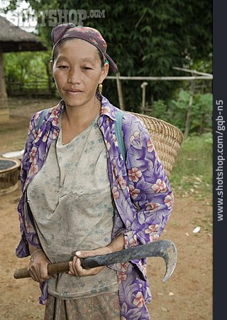 
                Bäuerin, Laos, Laotin                   