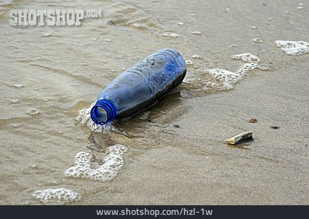 
                Plastikflasche, Strandgut                   