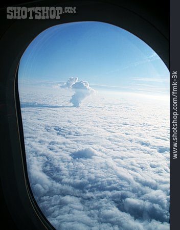
                Himmel, Wolke, Wolkenformation, Wolkenmeer, Flugzeugfenster                   