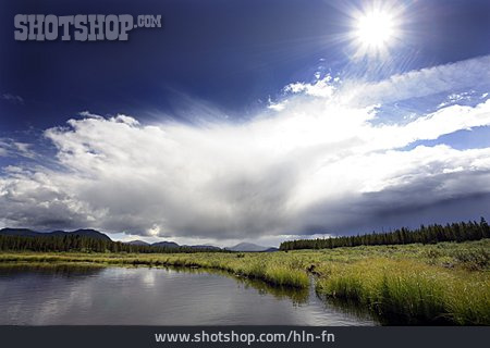 
                Wolke, Kanada, Sumpf, Yukon                   