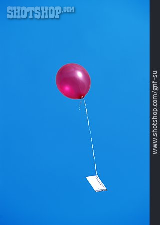
                Luftballon, Nachricht, Luftpost                   