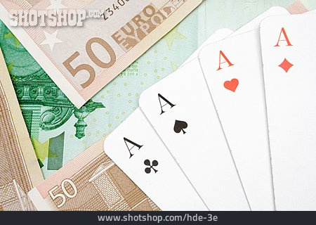 
                Spielkarten, Poker, Vier Asse, Spielsucht                   