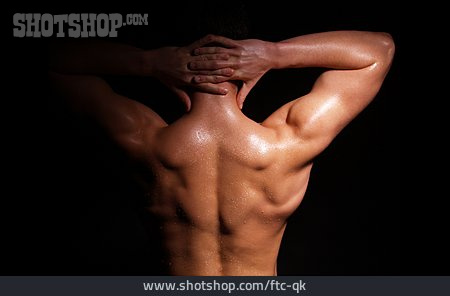 
                Rücken, Bodybuilder, Rückenmuskulatur                   