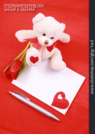 
                Herz, Valentinstag, Teddy, Liebesbrief                   