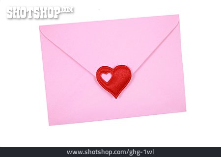 
                Valentinstag, Brief, Liebesbrief, Briefumschlag                   