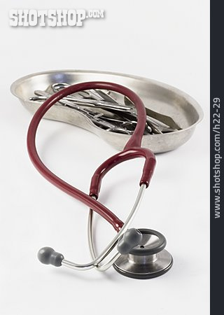 
                Gesundheitswesen & Medizin, Stethoskop, Operationsbesteck                   