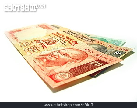 
                Geldfächer, Indien, Rupie                   