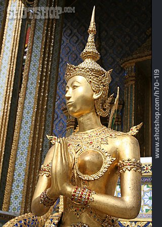 
                Statue, Buddha, Wat Phra Kaeo                   