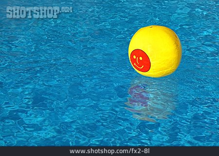 
                Sommer, Smiley, Wasserball, Wasserspielzeug                   