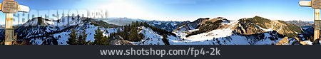 
                Gebirge, Gipfelkreuz, 400°-panorama, Raukopf                   