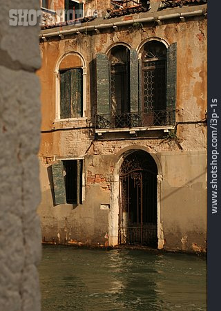 
                Wohnhaus, Verfallen, Venedig, Pallazzo                   