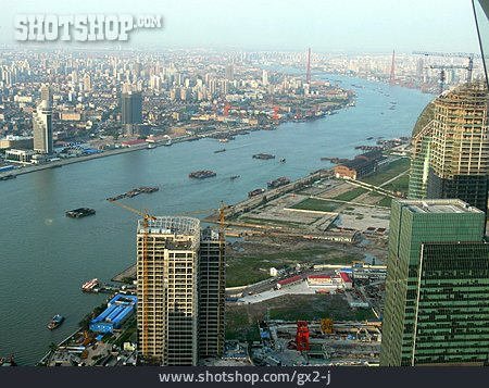 
                Skyline, Wolkenkratzer, China, Shanghai                   