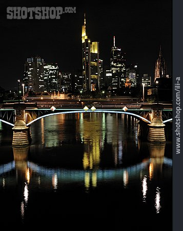 
                Skyline, Brücke, Frankfurt, Main                   