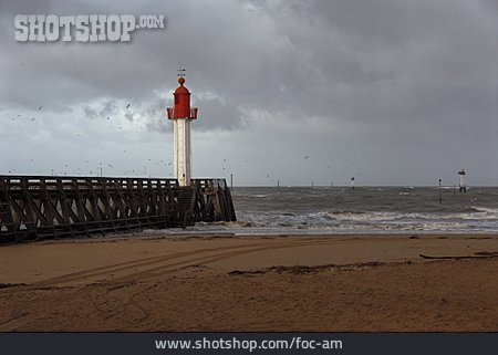 
                Strand, Meer, Stürmisch, Leuchtturm                   