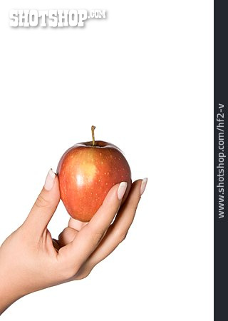 
                Gesunde Ernährung, Apfel, Hand                   