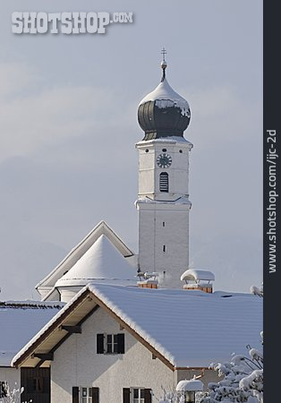 
                Winter, Kirchturm, Zwiebelturm                   