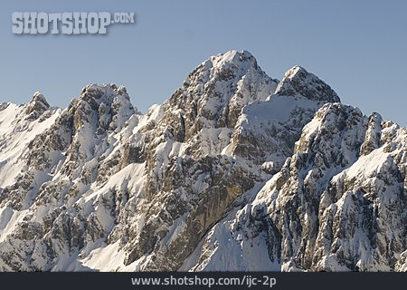 
                Winter, Alpen, Bergkamm                   