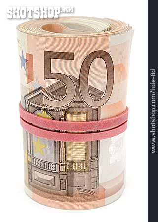 
                Geldbündel, 50 Euro, Geldrolle                   