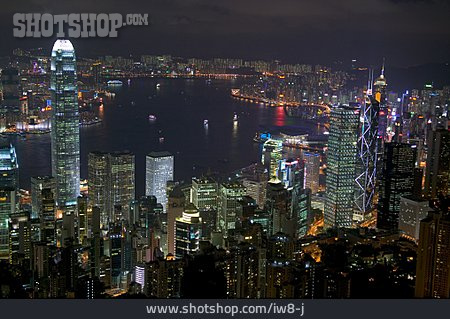 
                Skyline, Hong Kong, Lichtermeer                   
