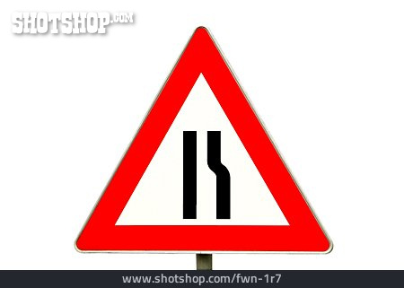 
                Traffic Sign, Narrow Roadway                   