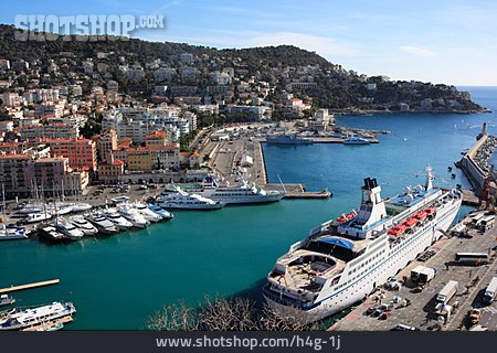 
                Hafen, Kreuzfahrtschiff, Nizza                   