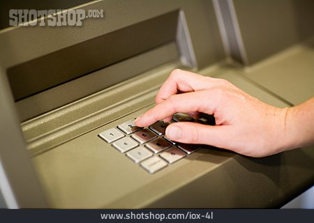 
                Tastatur, Geldautomat, Geheimzahl, Eintippen                   