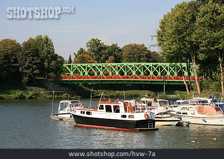 
                Motorboot, Dortmund-ems-kanal, Lucasbrücke                   