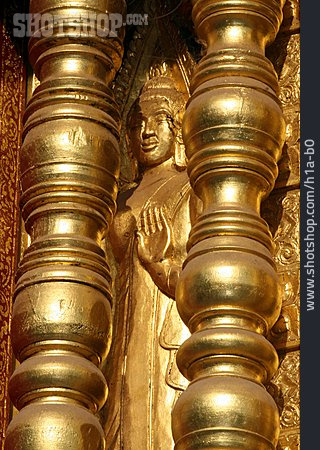 
                Tempel, Gold, Statue, Buddha                   