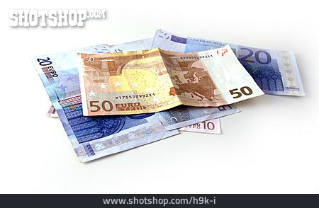 
                Geld, Euro, Geldschein, Geknickt                   