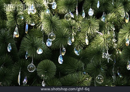 
                Weihnachtsbaum, Weihnachtsbaumschmuck, Kristallanhänger                   
