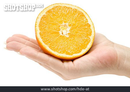 
                Gesunde Ernährung, Vitamine, Orangenhälfte, Apfelsine                   