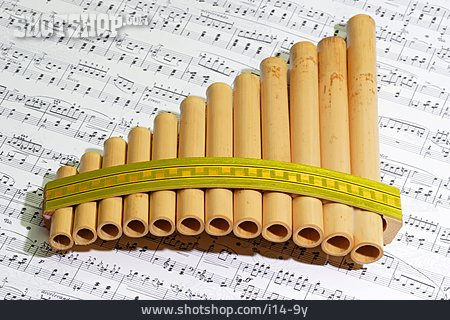 
                Musikinstrument, Noten, Musizieren, Panflöte                   