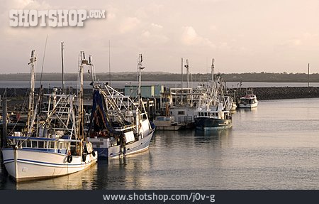 
                Hafen, Fischerboot, Hervey Bay                   