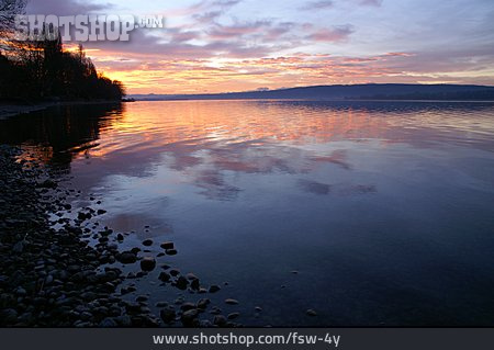 
                Sonnenuntergang, Bodensee, Bucht                   
