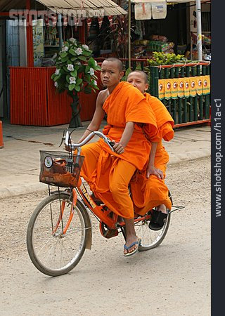 
                Mönch, Buddhistisch, Laos                   